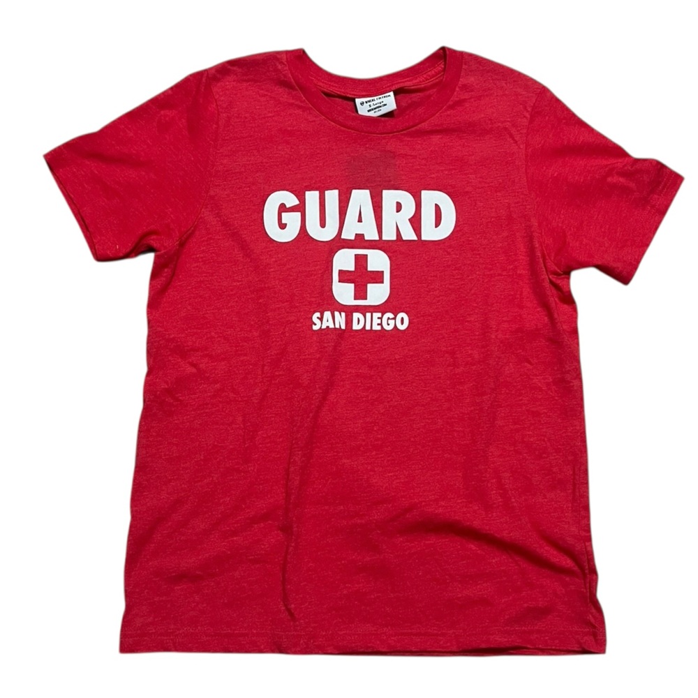 Where I'm from Lifeguard San Diego T-Shirt short‎ sleeve red size youth XL USA